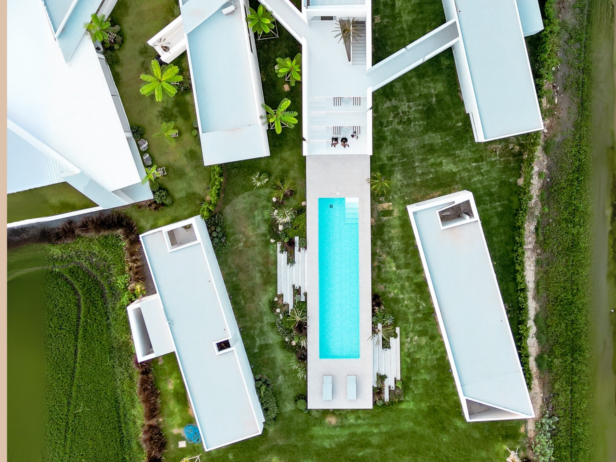 The villa from above